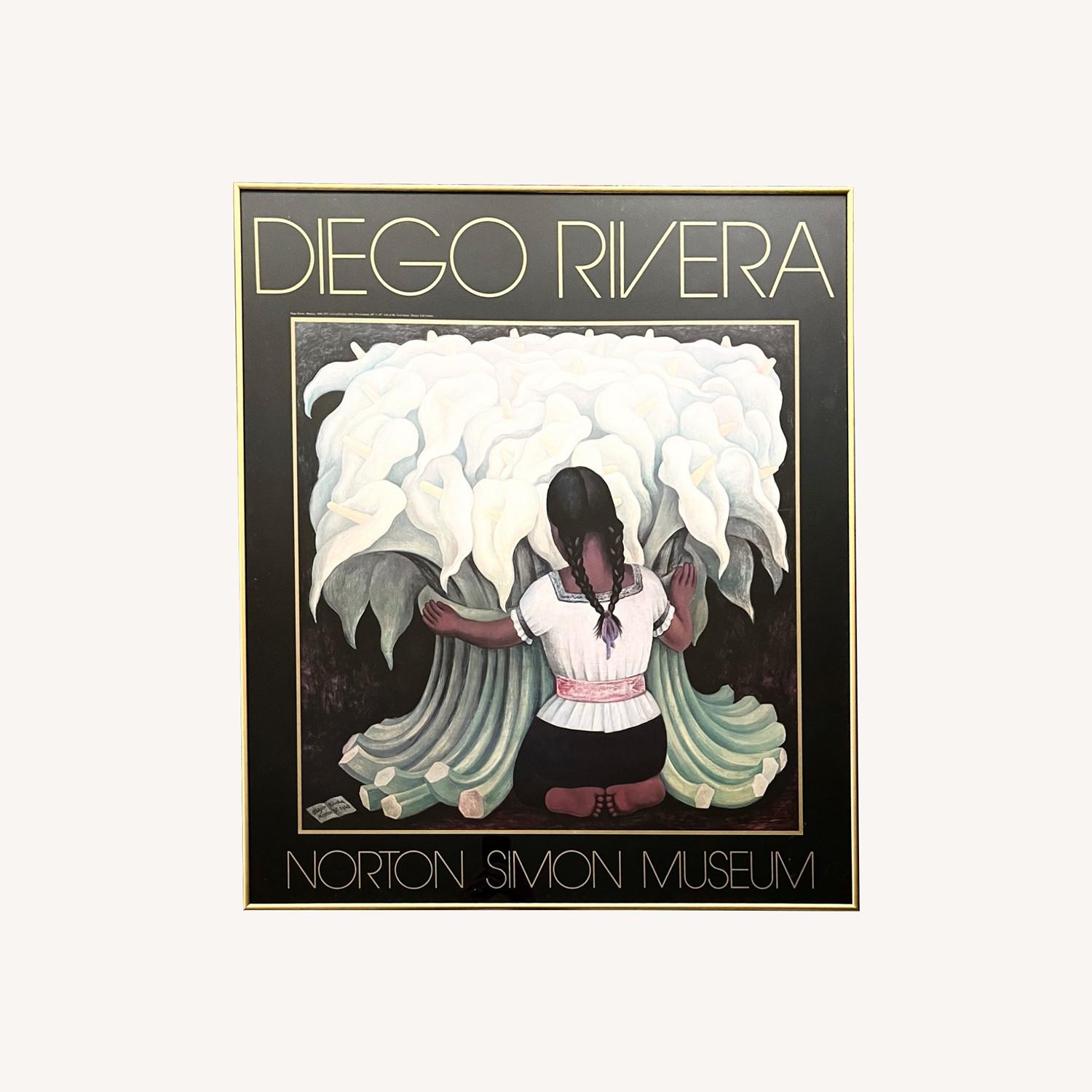 Diego Rivera Large Vintage Exhibition Poster 1980 - image-0