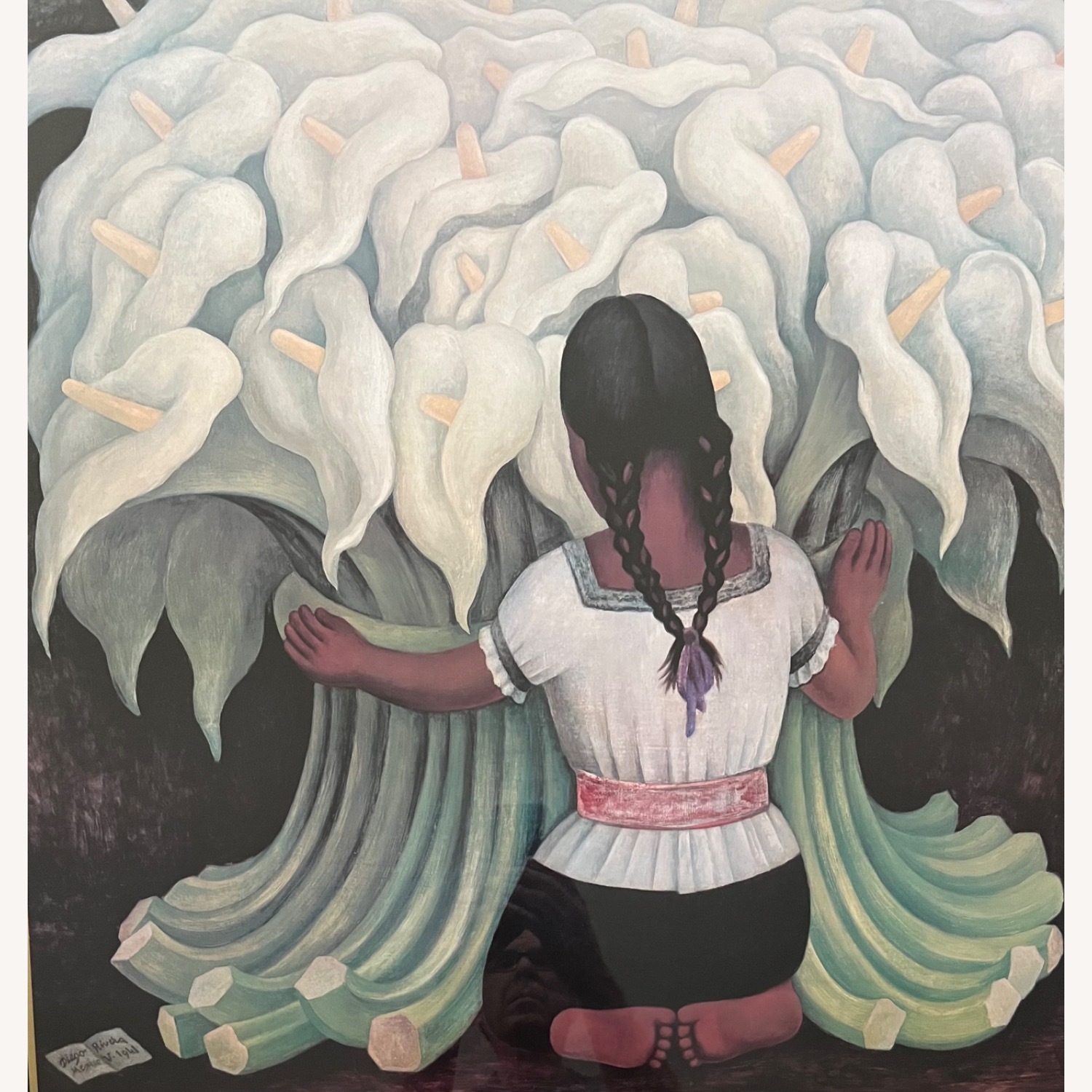 Diego Rivera Large Vintage Exhibition Poster 1980 - image-2