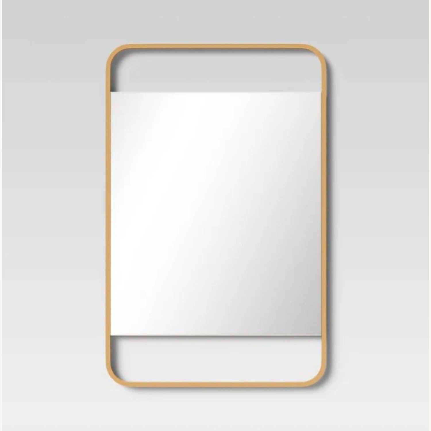 Gold Threshold Floating Wall Mirror - image-0