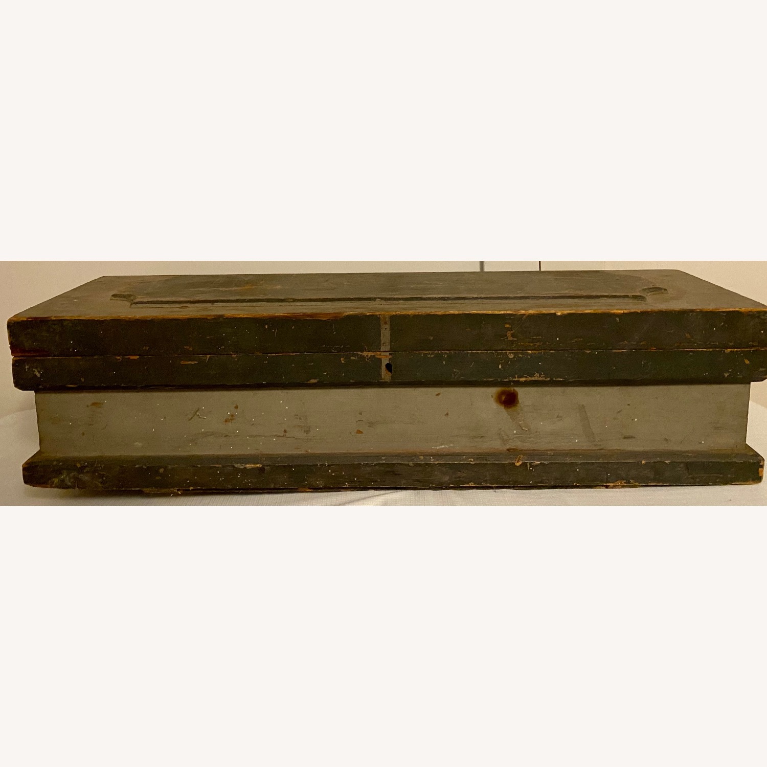 Antique Wooden Toolbox Tool Chest Storage - image-1