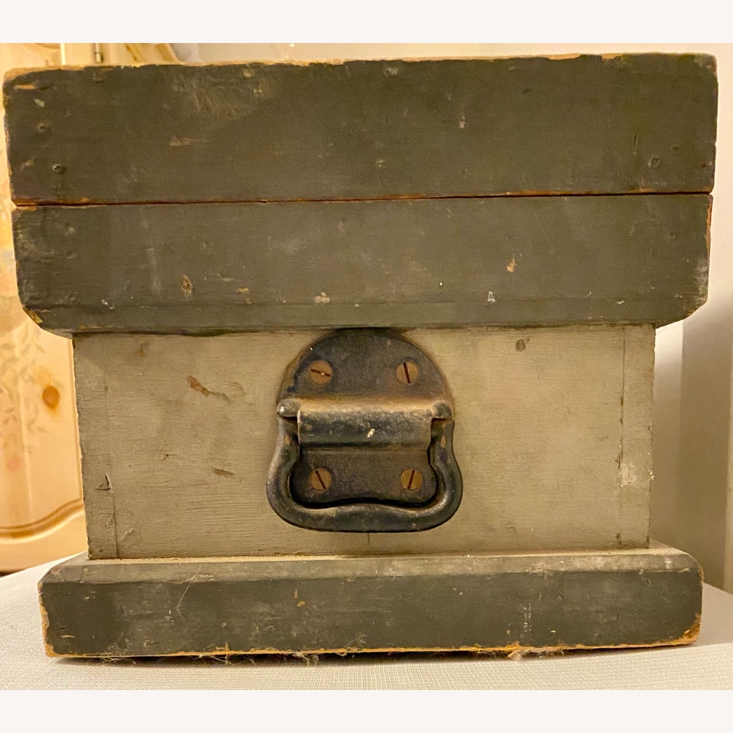 Antique Wooden Toolbox Tool Chest Storage - image-3