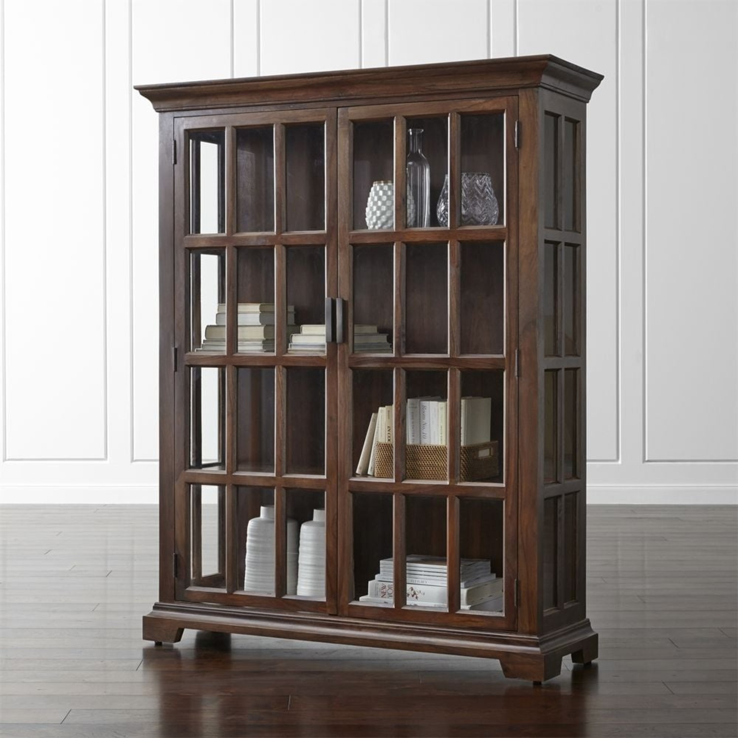 Crate & Barrel Barnstone Wood China/Book Storage - image-7