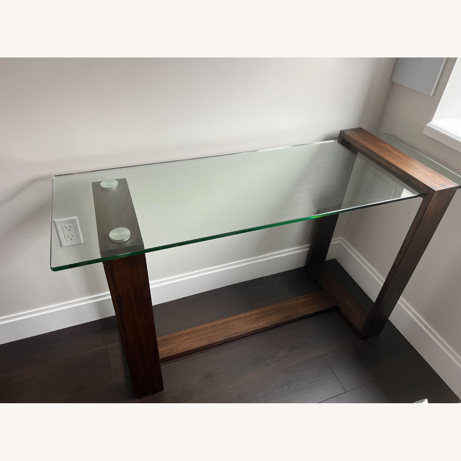 Living Spaces Nola Brown Sofa Table - image-1