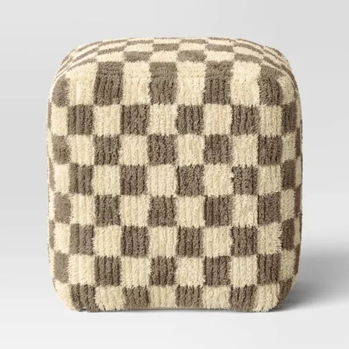 Used Target Fuzzy Wool Ottoman for sale on AptDeco
