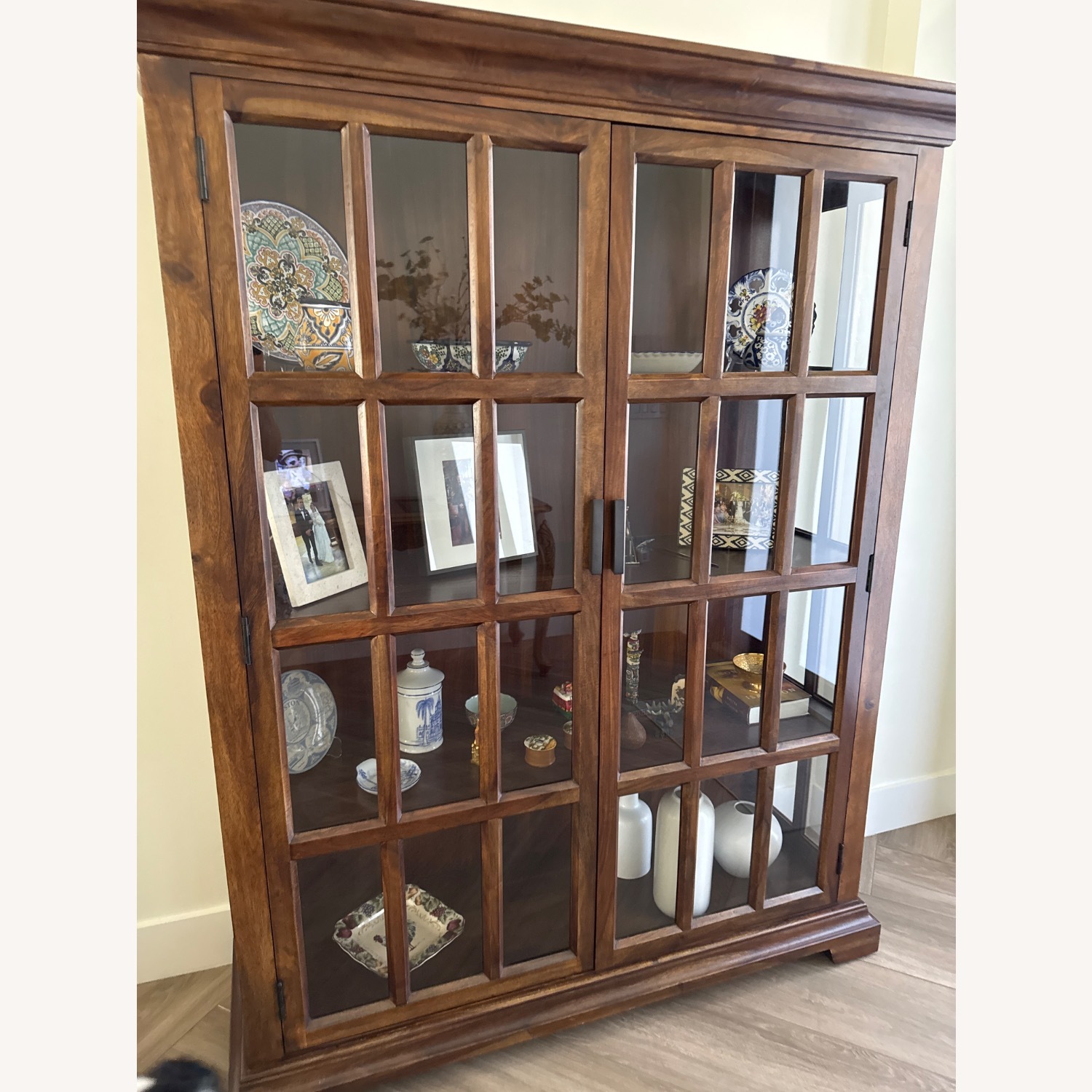 Crate & Barrel Barnstone Wood China/Books Cabinet - image-4
