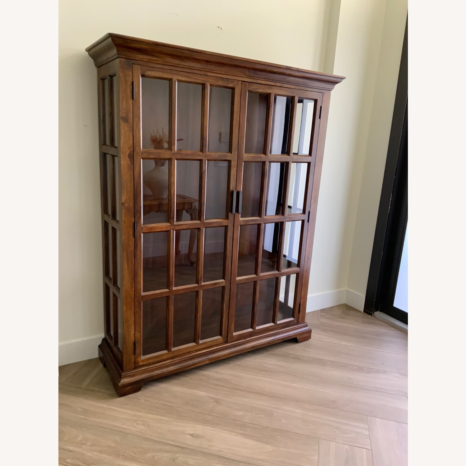 Crate & Barrel Barnstone Wood China/Books Cabinet - image-1