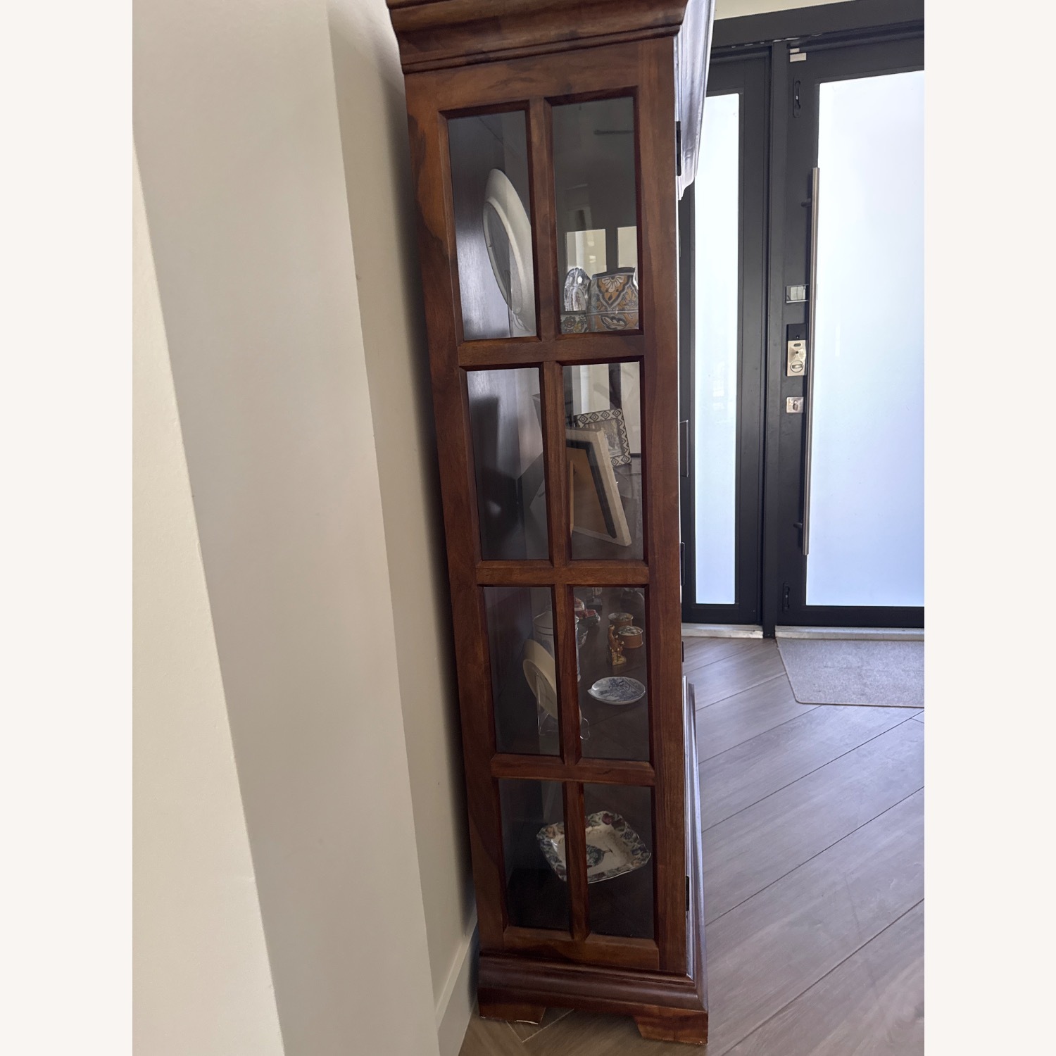 Crate & Barrel Barnstone Wood China/Books Cabinet - image-3