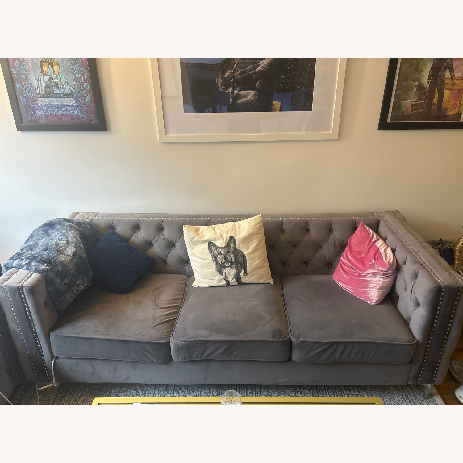House of Hampton Gray Sofa - image-1