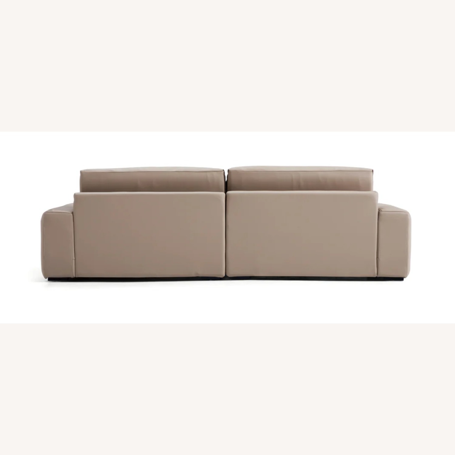 Chestnut Khaki Leather Sofa and Ottoman - image-5