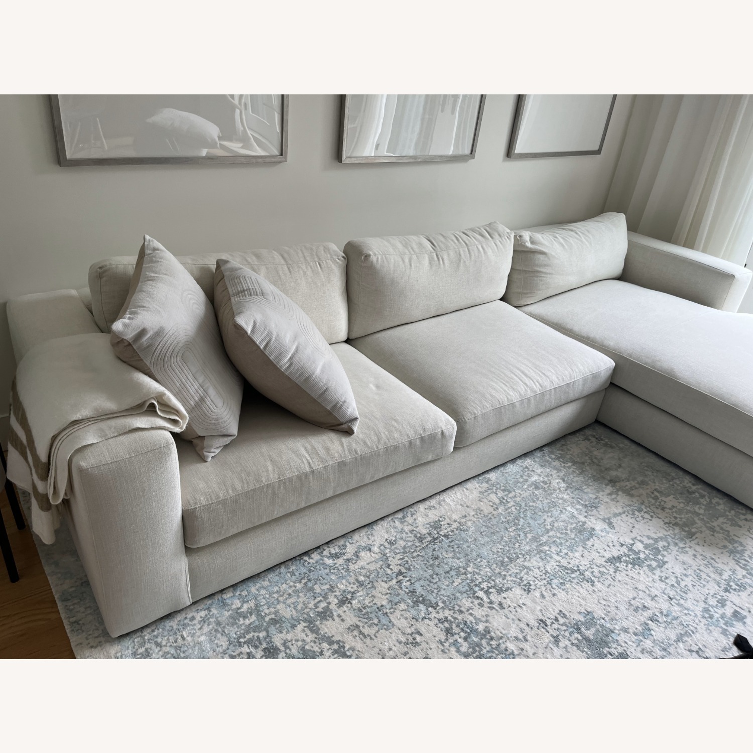 Crate & Barrel Retreat 2-Piece Chaise Sectional Sofa - image-2