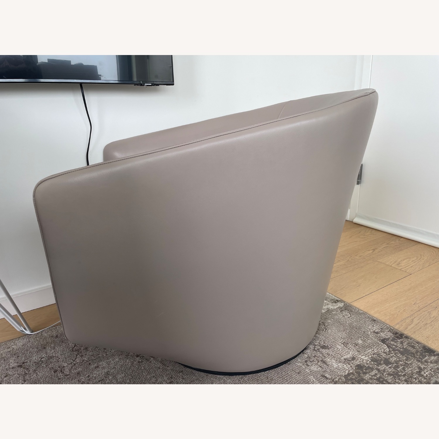 Leather U Turn Swivel Chair - image-2