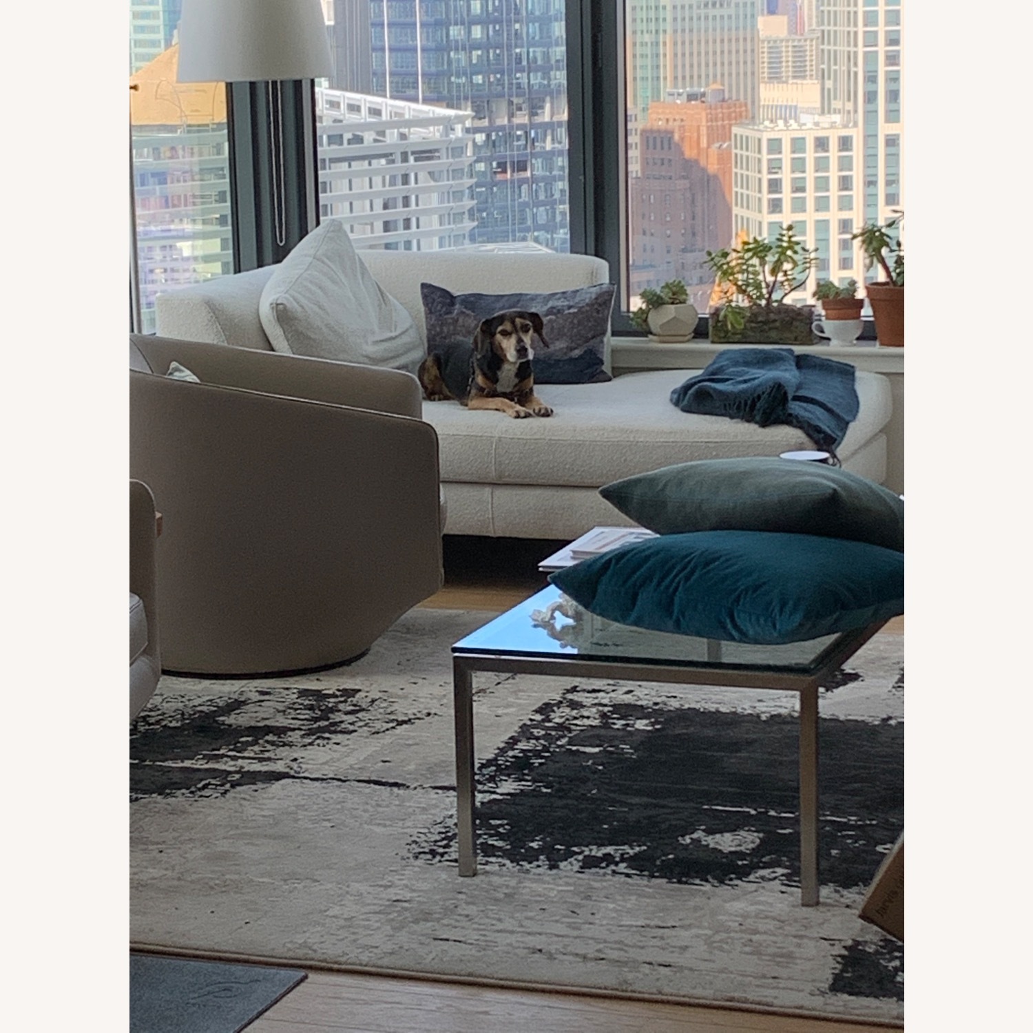 Leather U Turn Swivel Chair - image-7