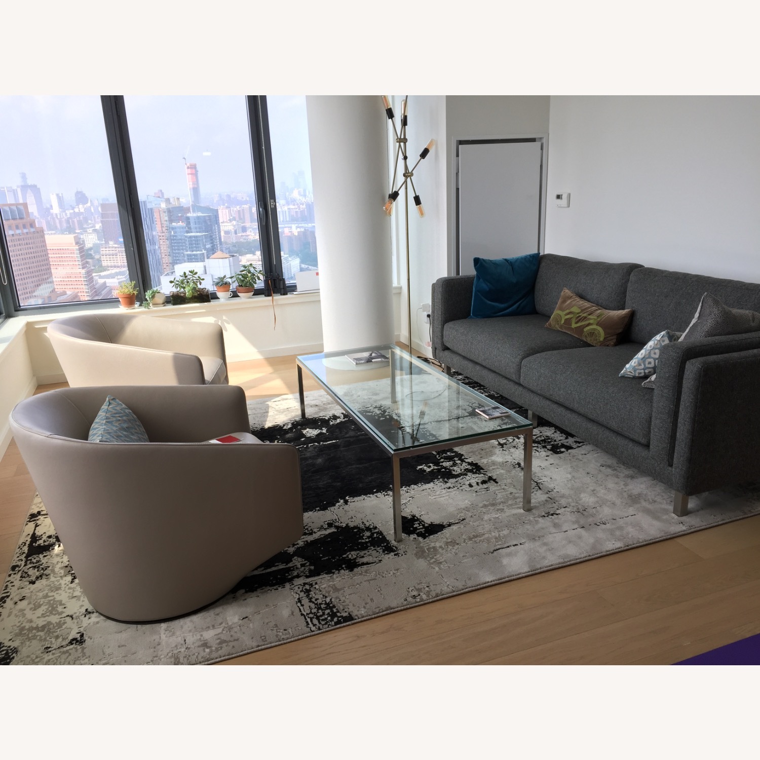 Leather U Turn Swivel Chair - image-8