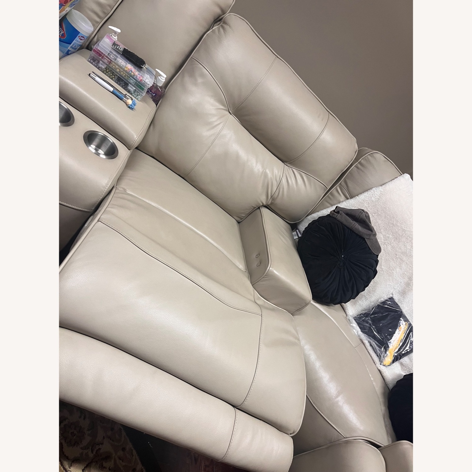 3 piece Leather Sectional with Recliners - image-3