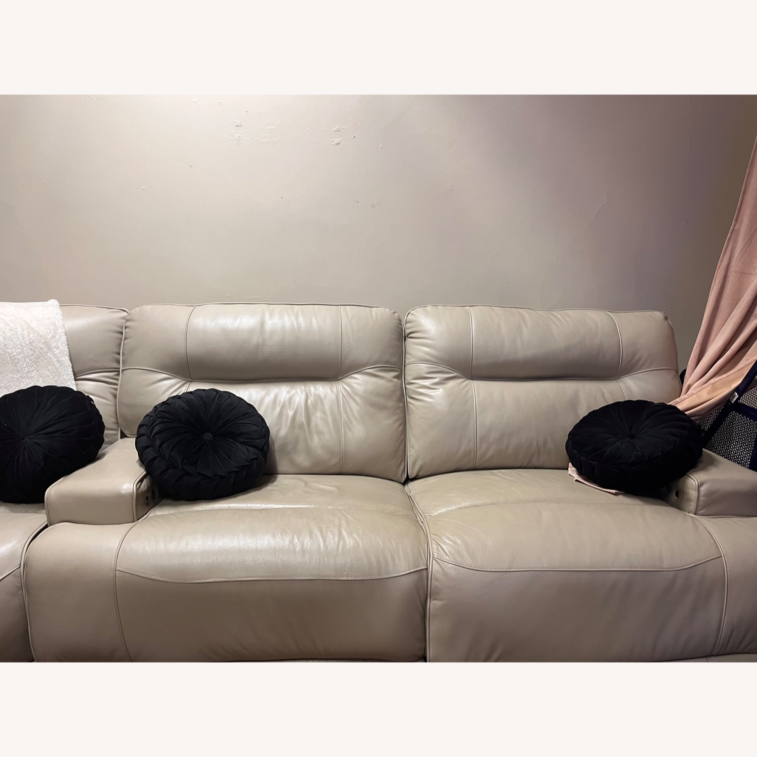 3 piece Leather Sectional with Recliners - image-1