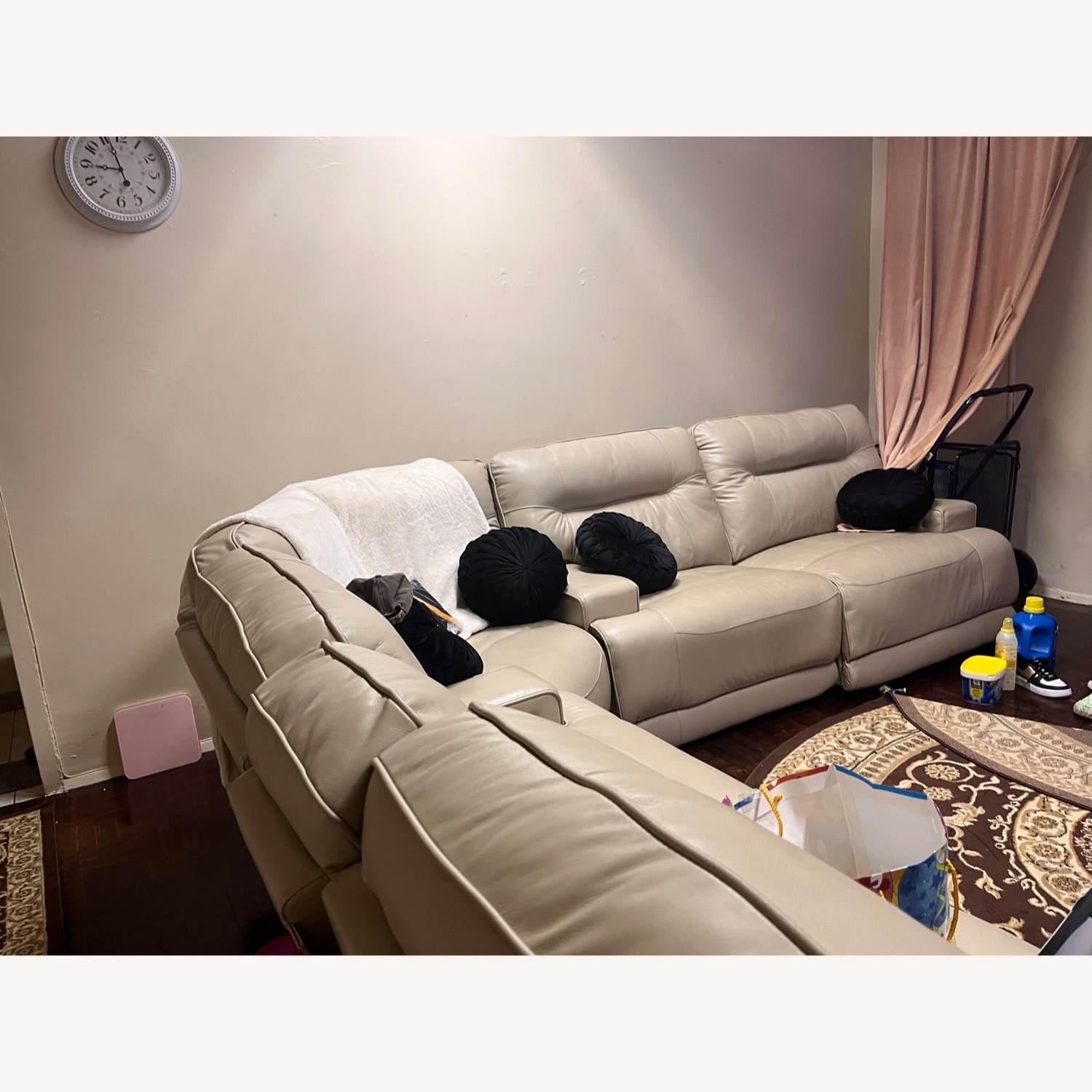 3 piece Leather Sectional with Recliners - image-0