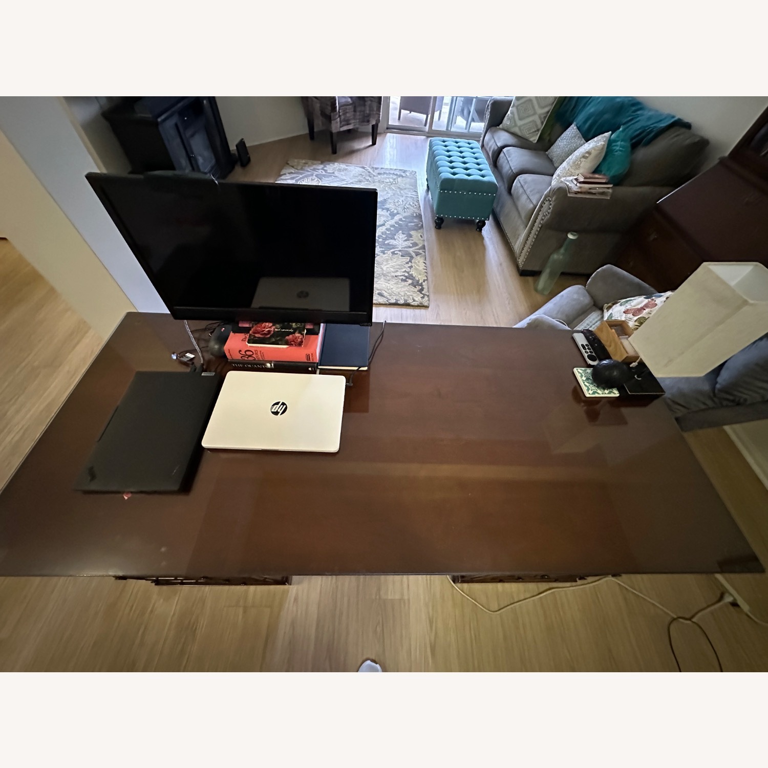 Dark Wooden Desk - image-3