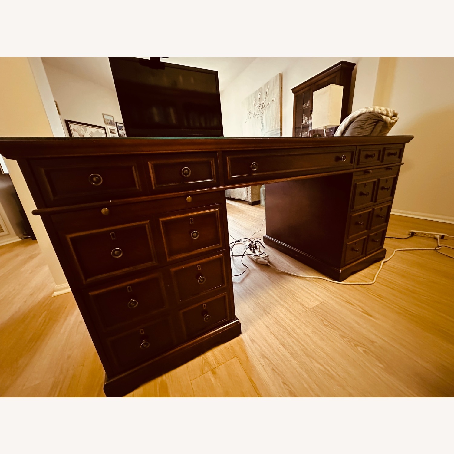 Dark Wooden Desk - image-1