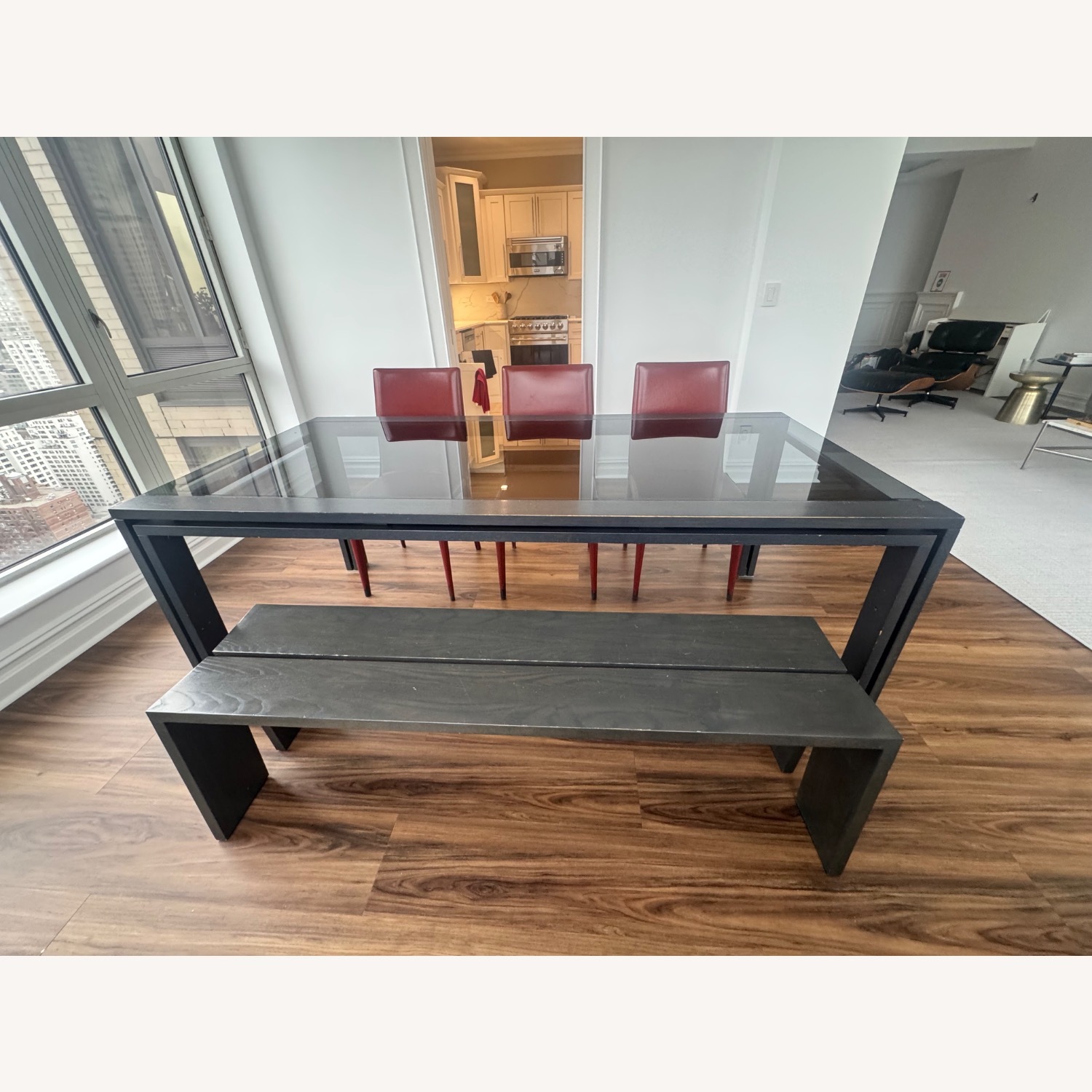 Roche Bobois Smoke Wood and Glass Dining Table  - image-3