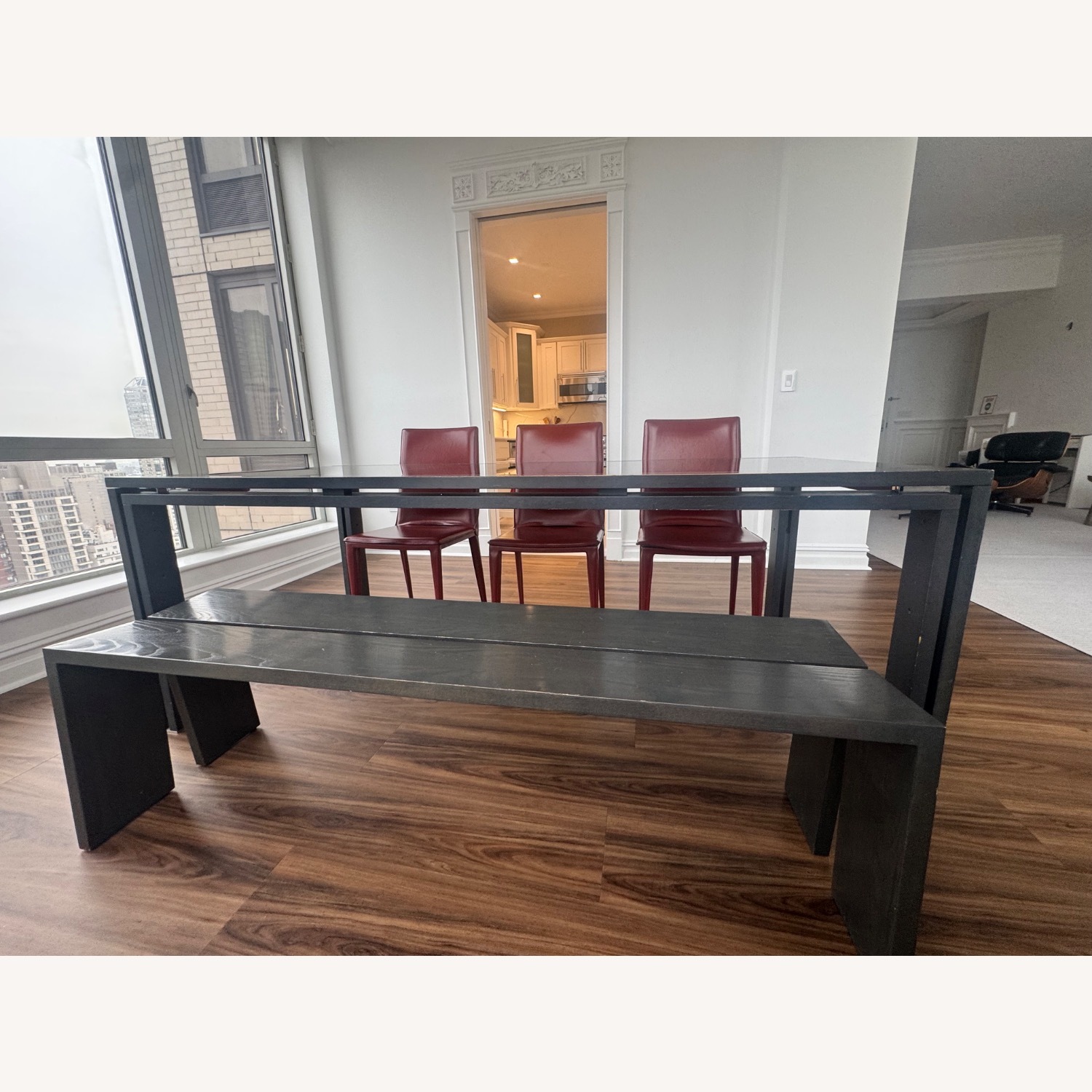 Roche Bobois Smoke Wood and Glass Dining Table  - image-4