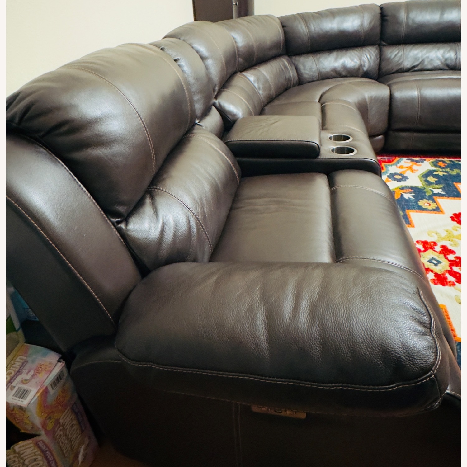Pulaski Leather Power Reclining Sectional - image-1