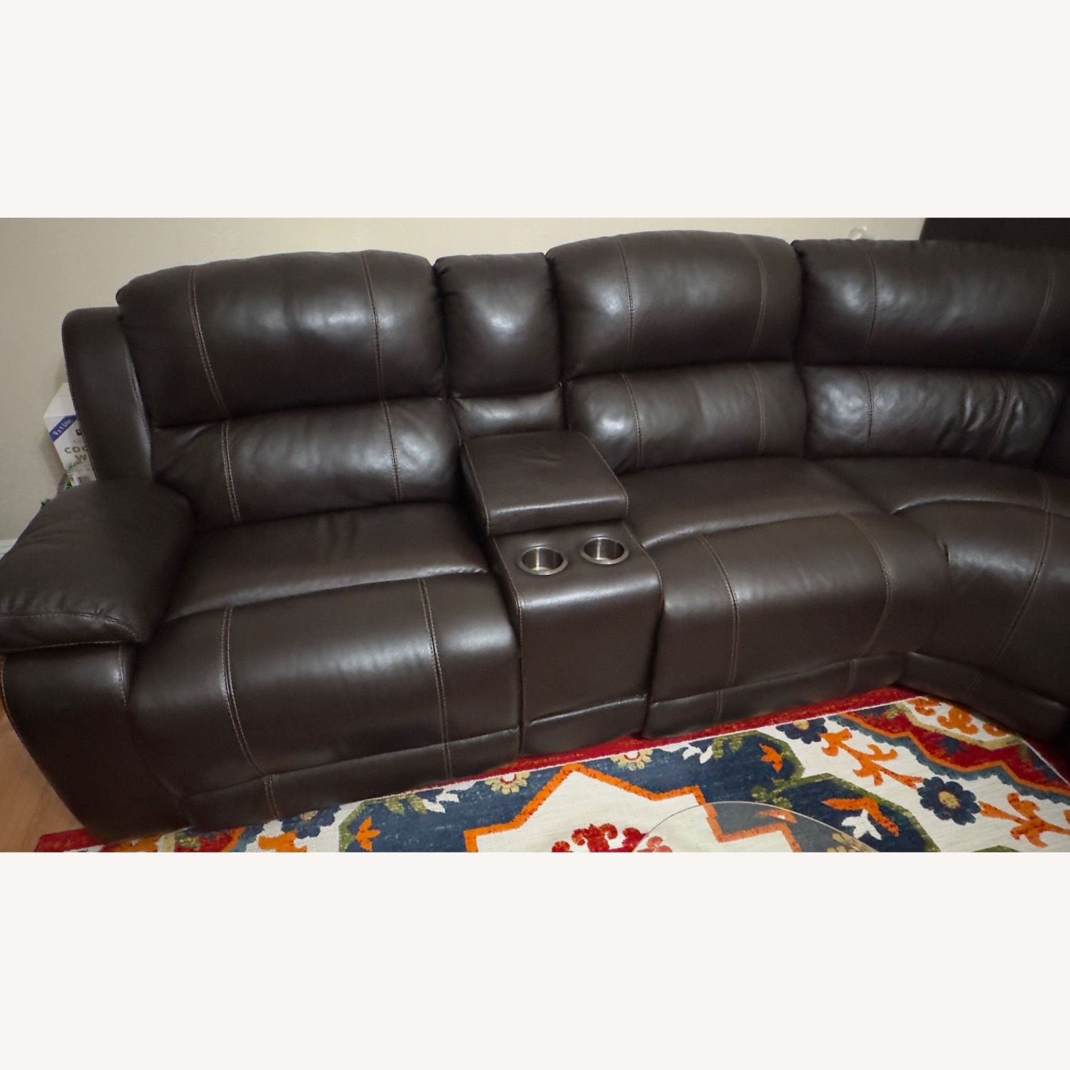 Pulaski Leather Power Reclining Sectional - image-0