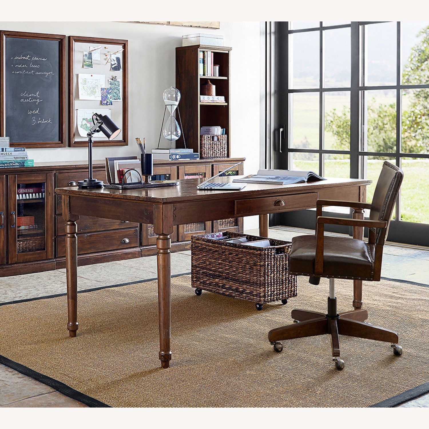 Pottery Barn Printer's Writing Desk (64") - image-2