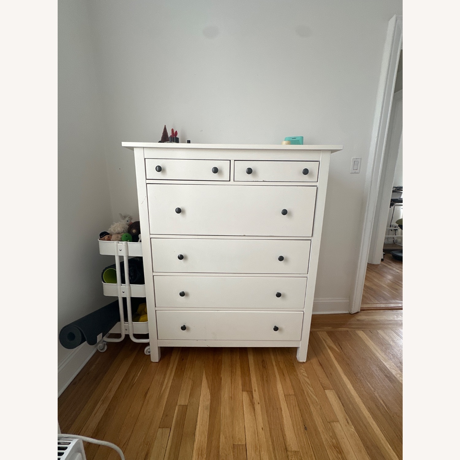 IKEA ホワイト木製チェスト HEMNES HEMNES 6-drawer dresser, white stain, 421/2x515/8