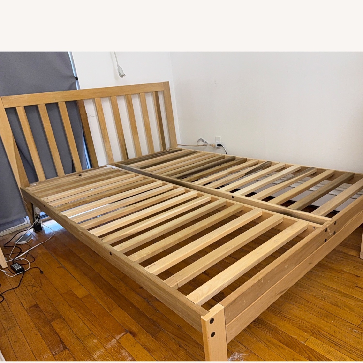Solid Wood Queen Bed - image-1