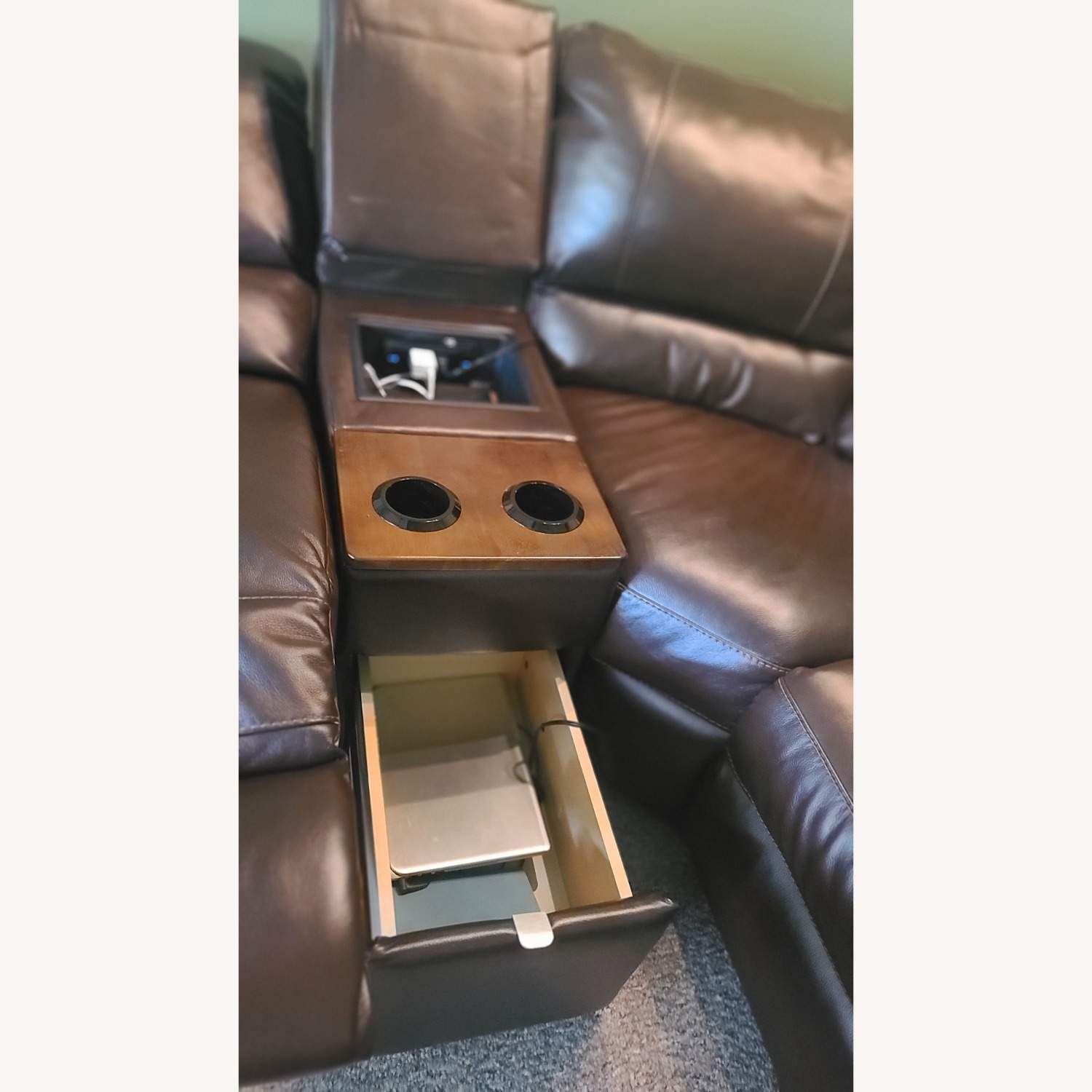 Leather Sectional Sofa - image-1