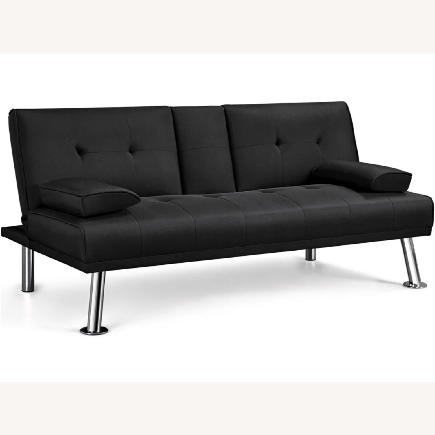 Modern Fabric Reclining Futon - image-3