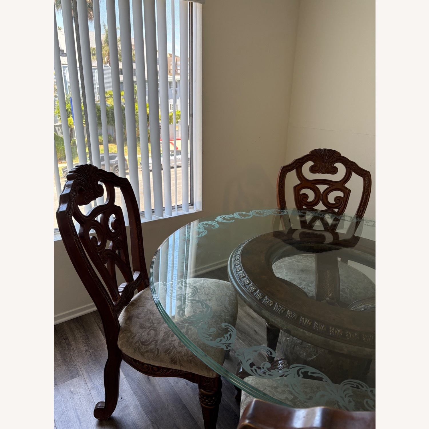 5 piece Glass Stop Dining Set With Chairs - image-3