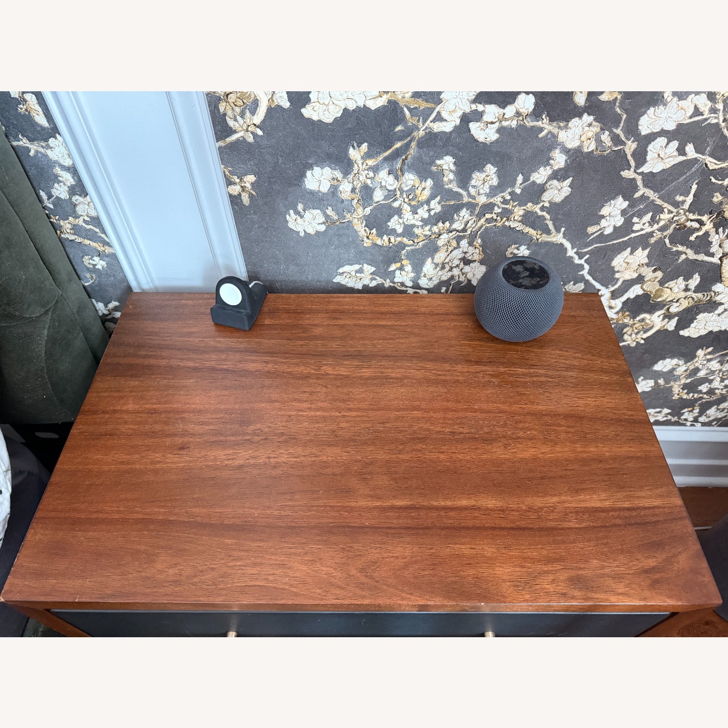 CB2 Oberlin Acai Wood Vegan Leather Nightstands - image-3