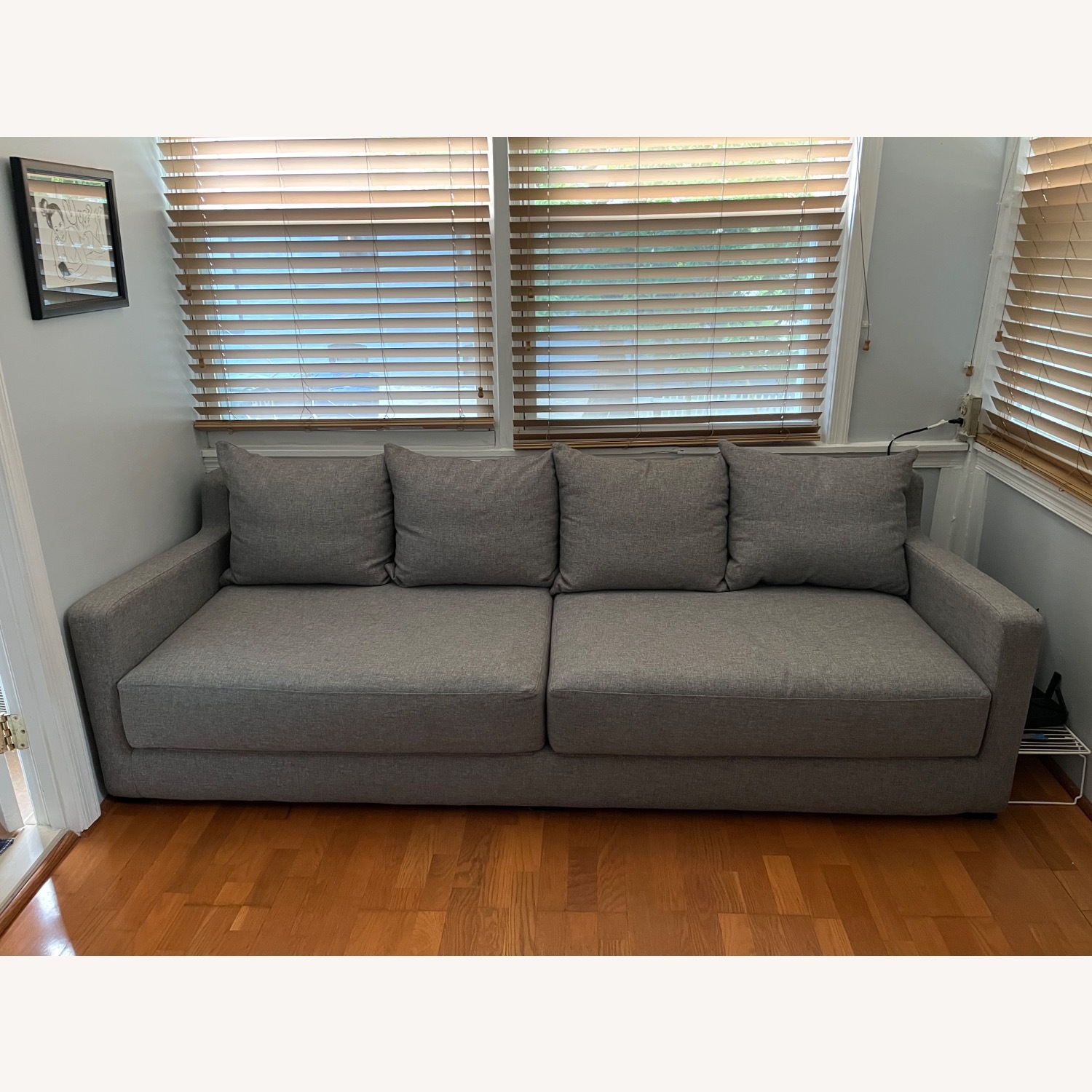 Gus Modern Gray Foldout Sleeper Sofa - image-8