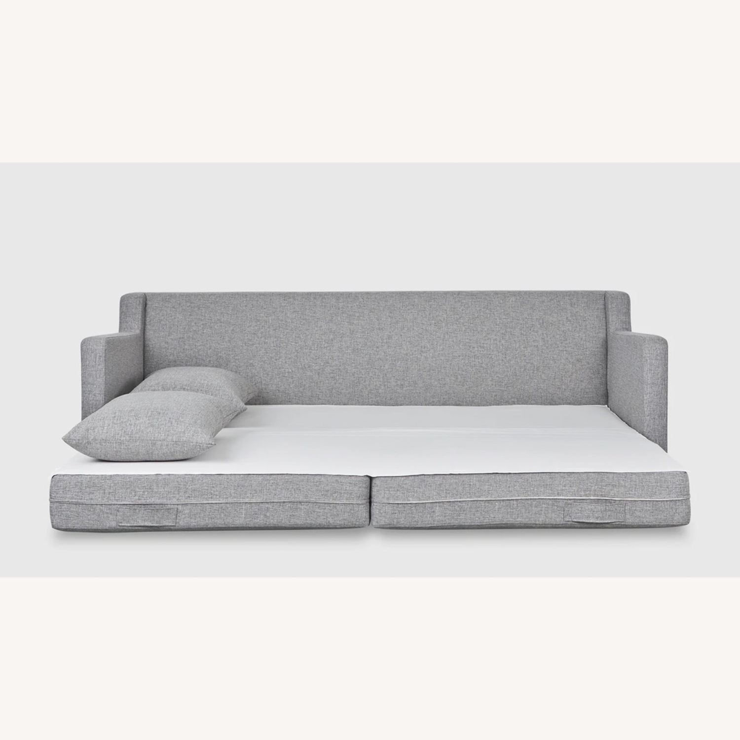 Gus Modern Gray Foldout Sleeper Sofa - image-3