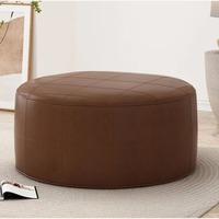 Faux Leather Ottoman by Christopher Knight Home