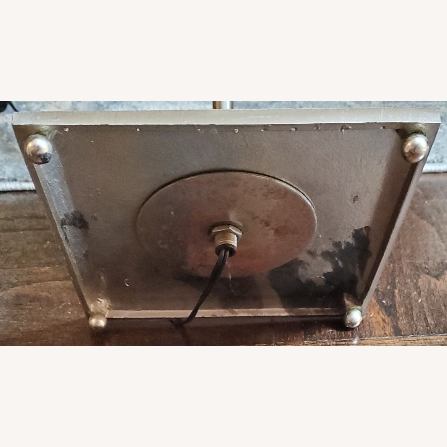 VIintage Floor Lamp w Purple Bead Lampshade - image-1