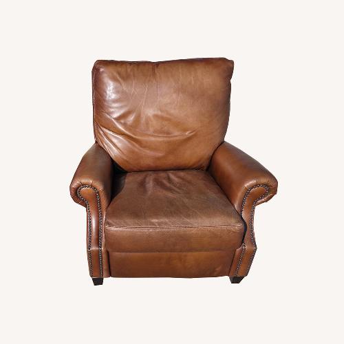 Used Pottery Barn James Roll Arm Leather Manual  for sale on AptDeco