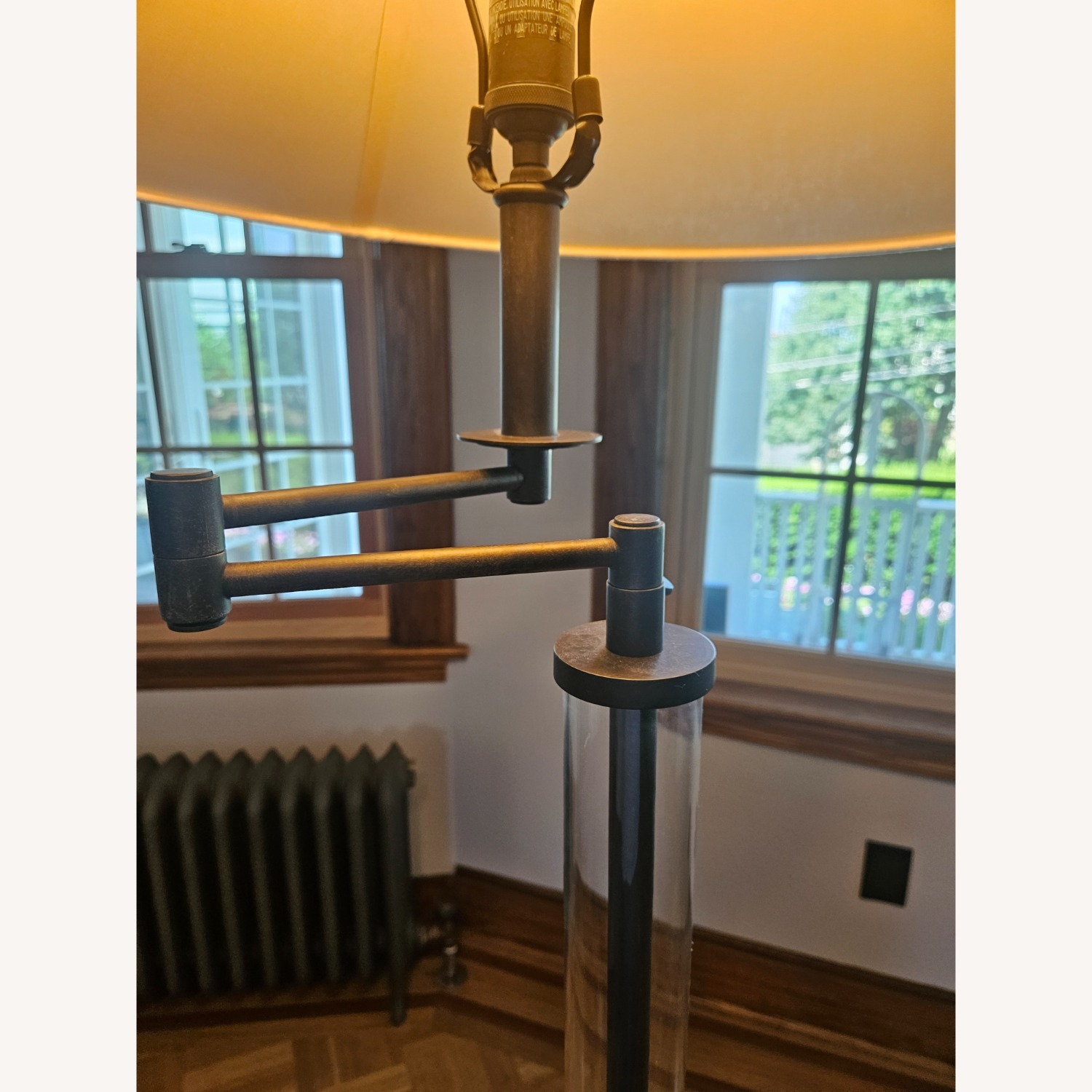 Swing Arm Gun Metal Grey Floor Lamp - image-4