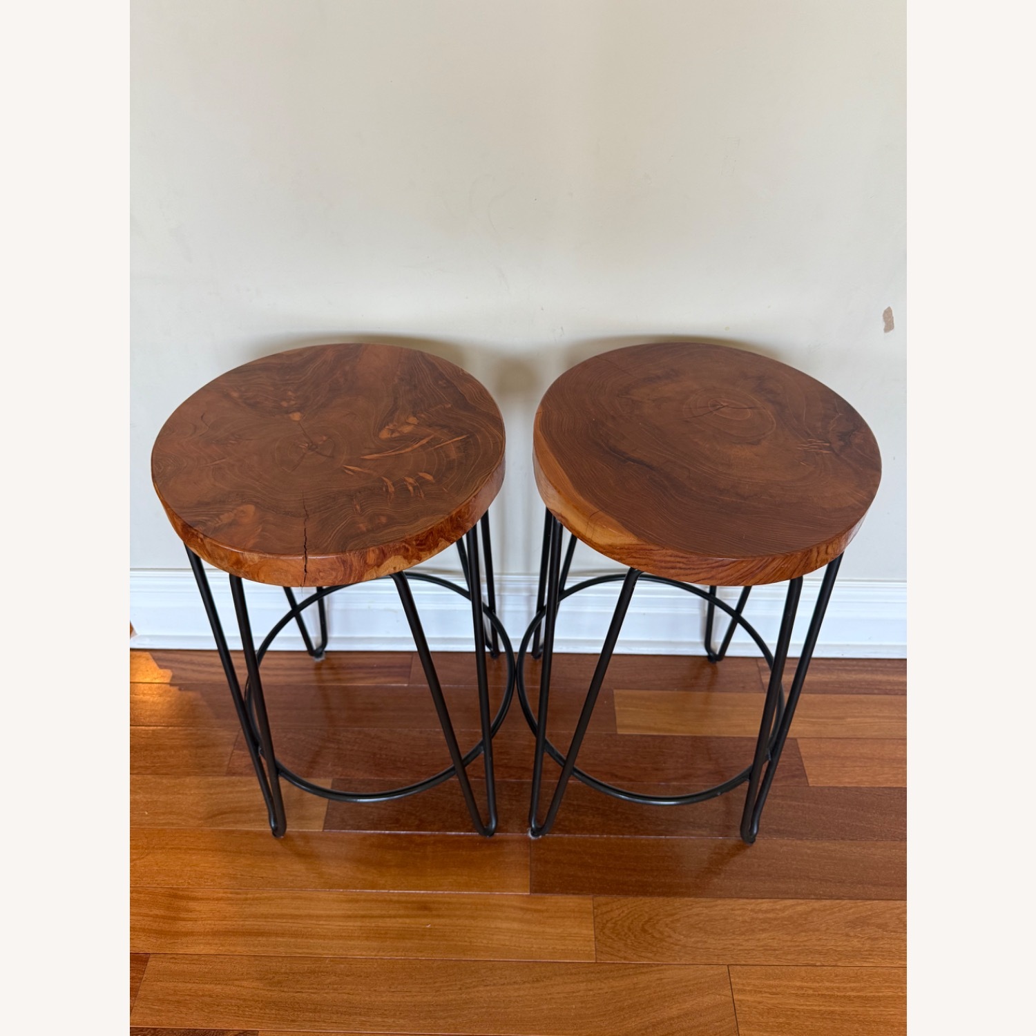 Crate & Barrel Origin 24” Counter Stool with Teak Wood  - image-1