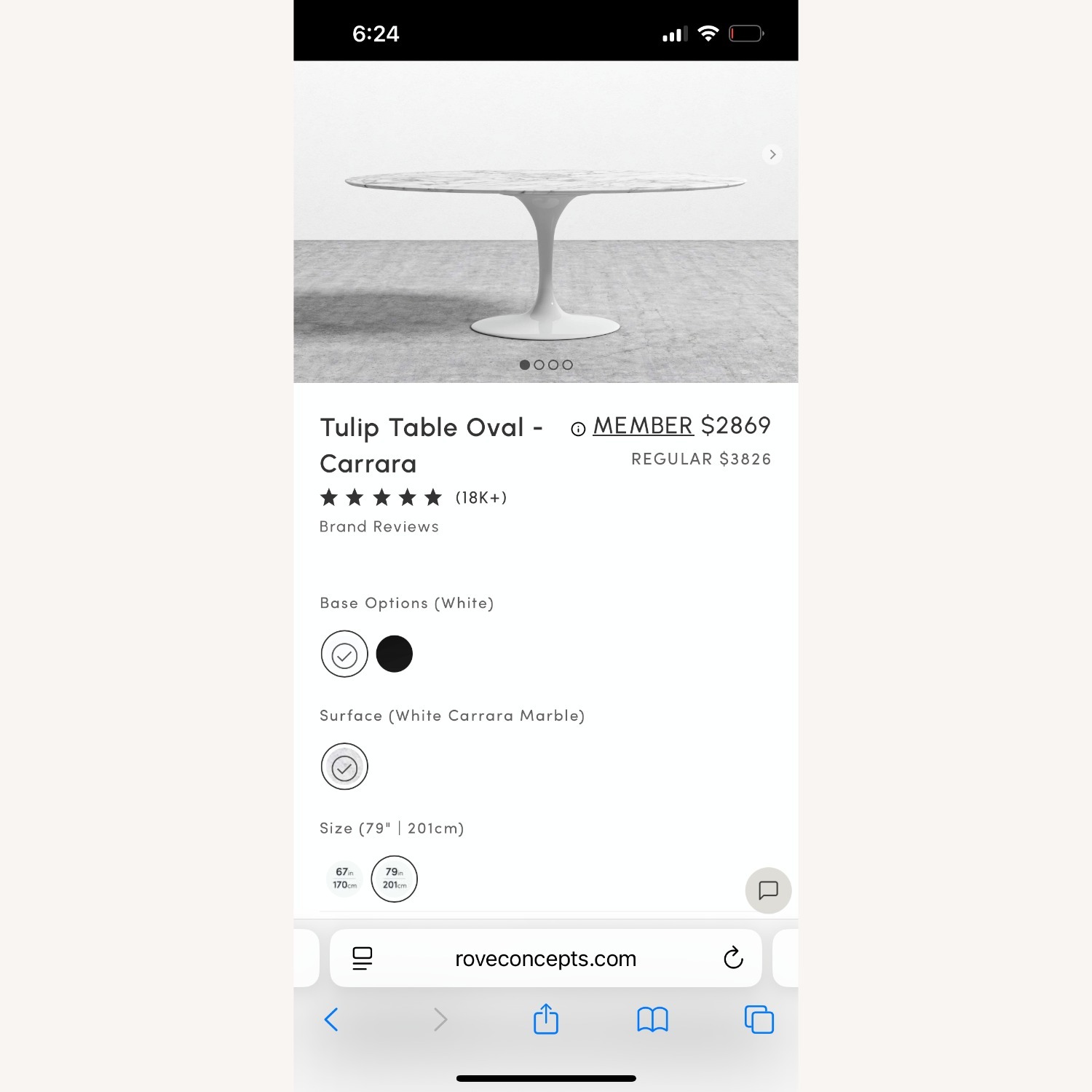 Rove Concepts Carrera Tulip Table 79" - image-5