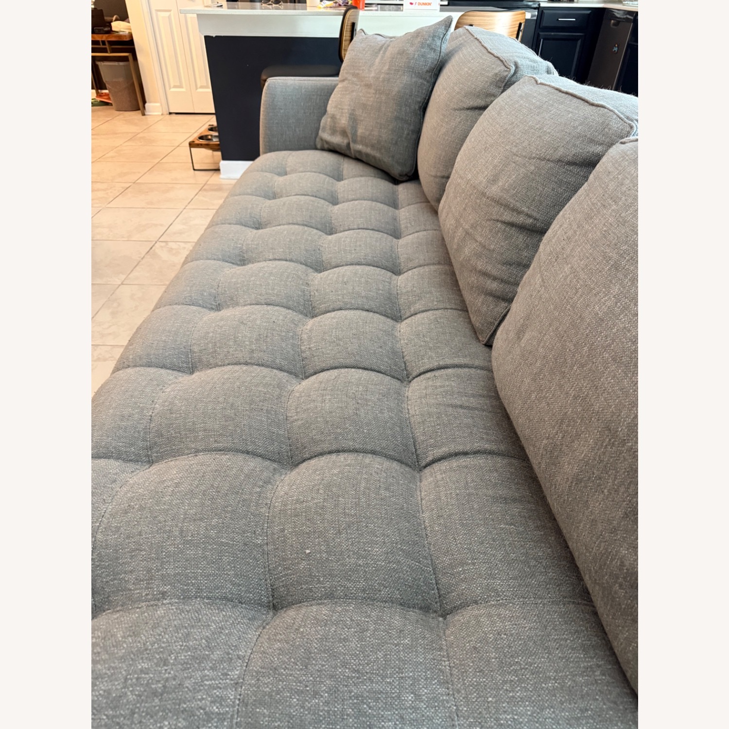 Light Blue Fabric 2-Piece Sectional with Chaise - image-5