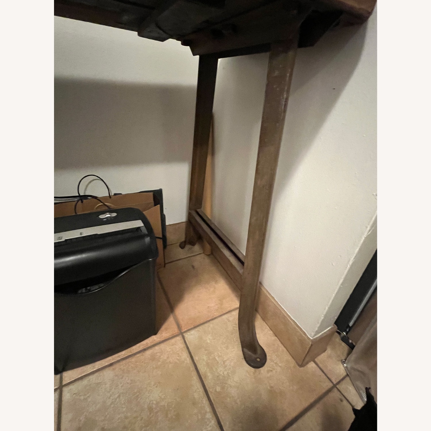 Vintage Industrial Style Work Bench Bar Table - image-6