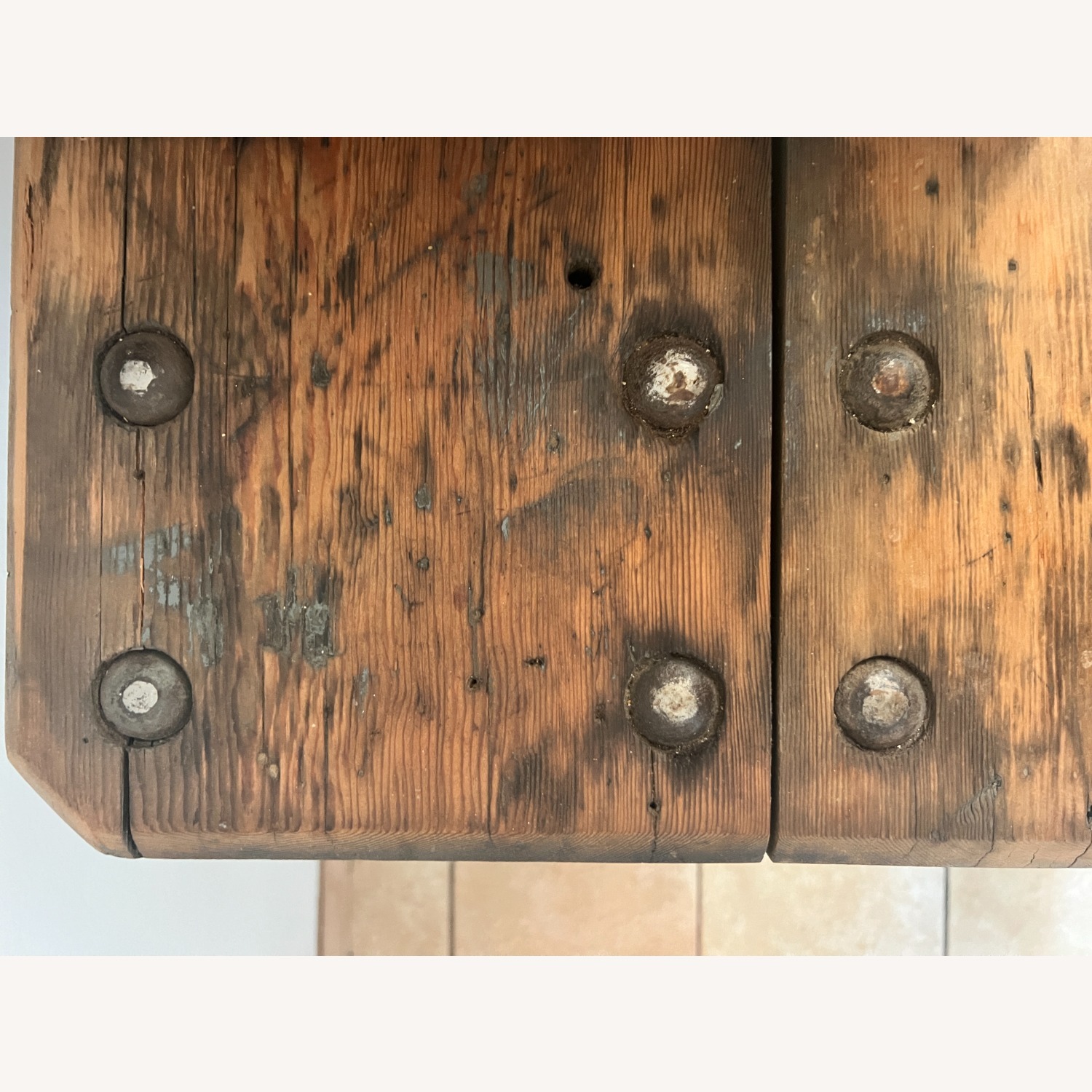 Vintage Industrial Style Work Bench Bar Table - image-11