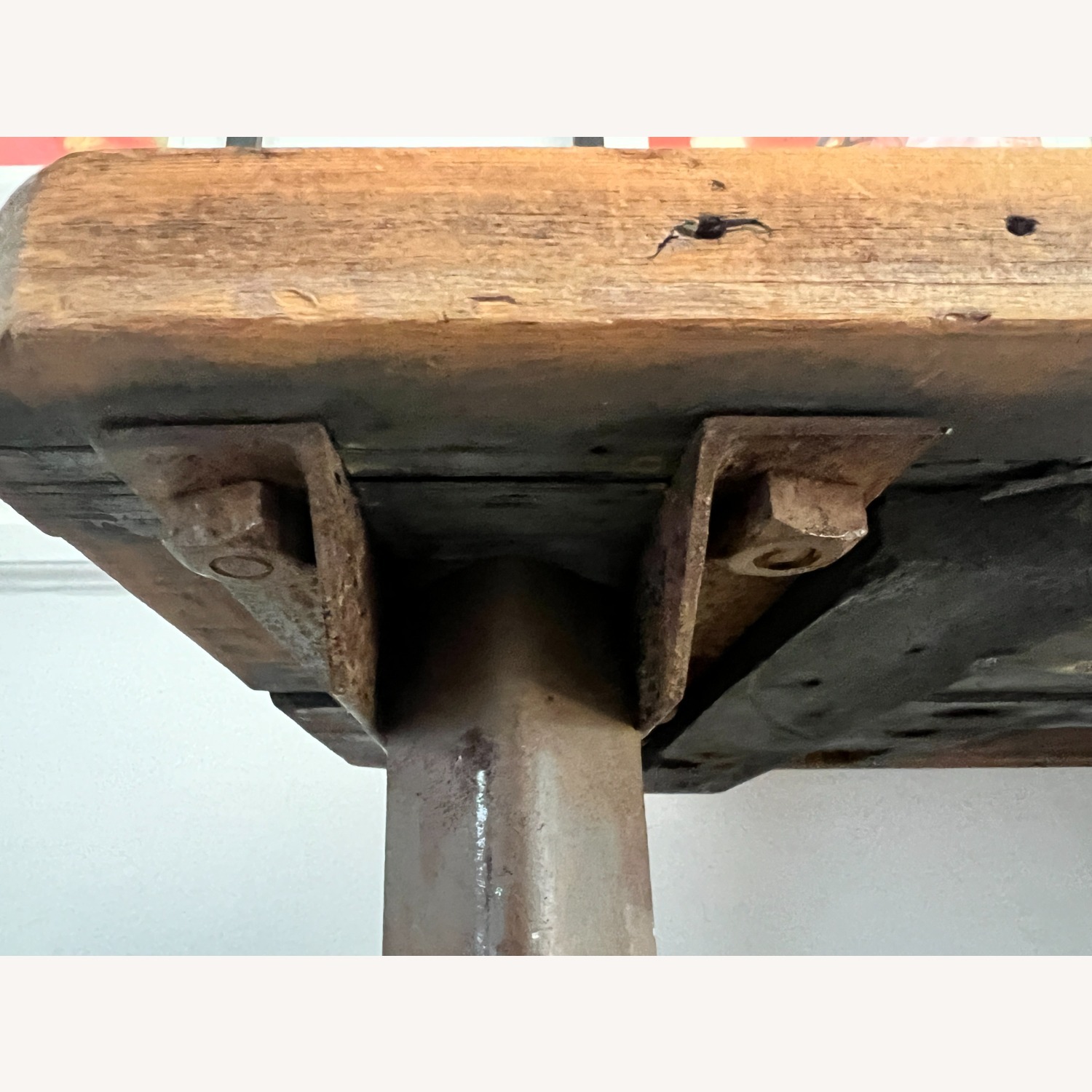 Vintage Industrial Style Work Bench Bar Table - image-10