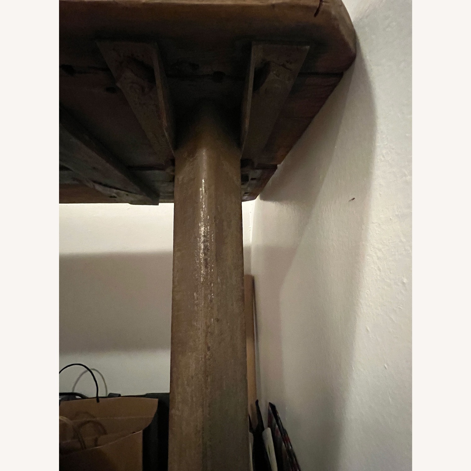 Vintage Industrial Style Work Bench Bar Table - image-5