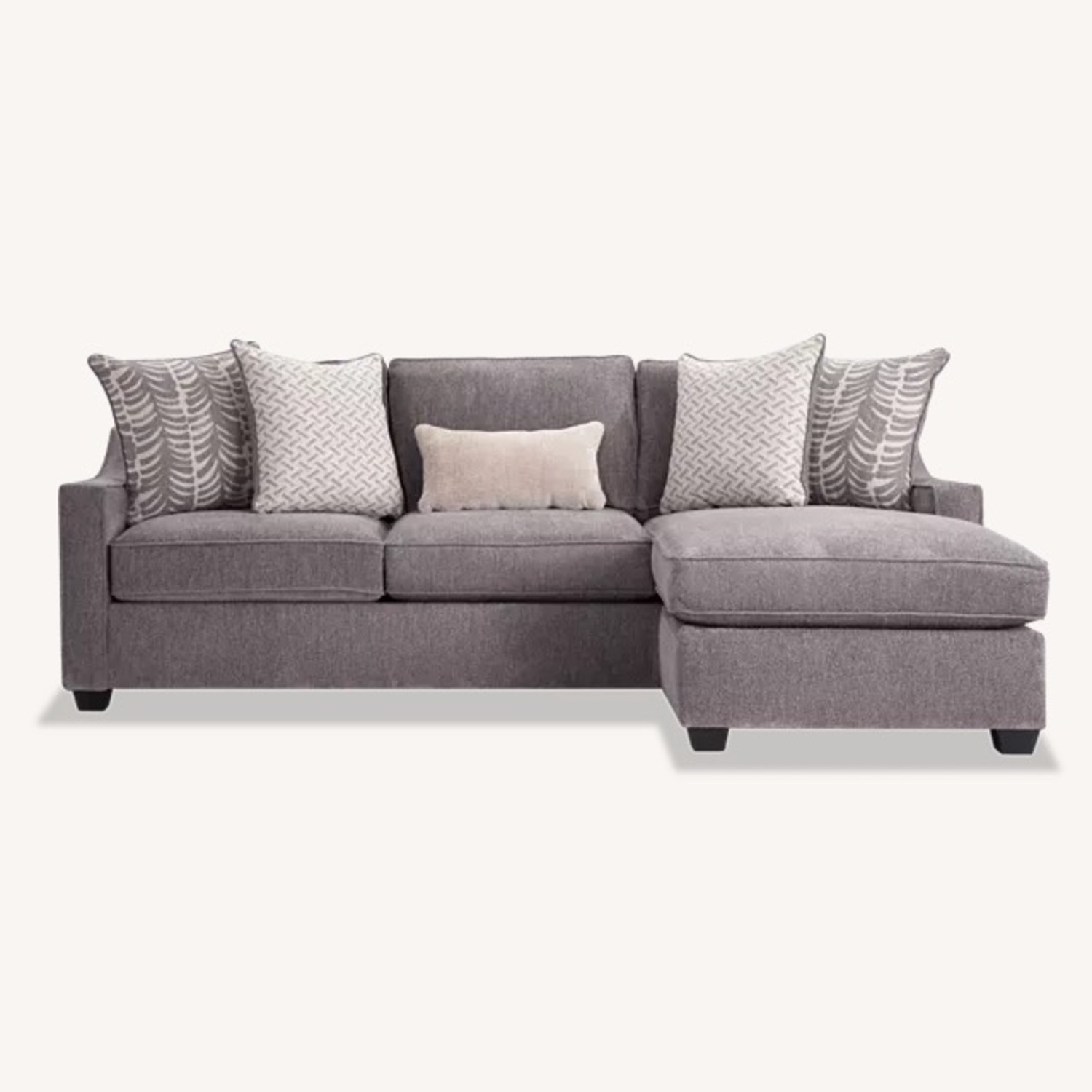 Light Gray 2 Piece Sectional with Movable Chaise - image-2