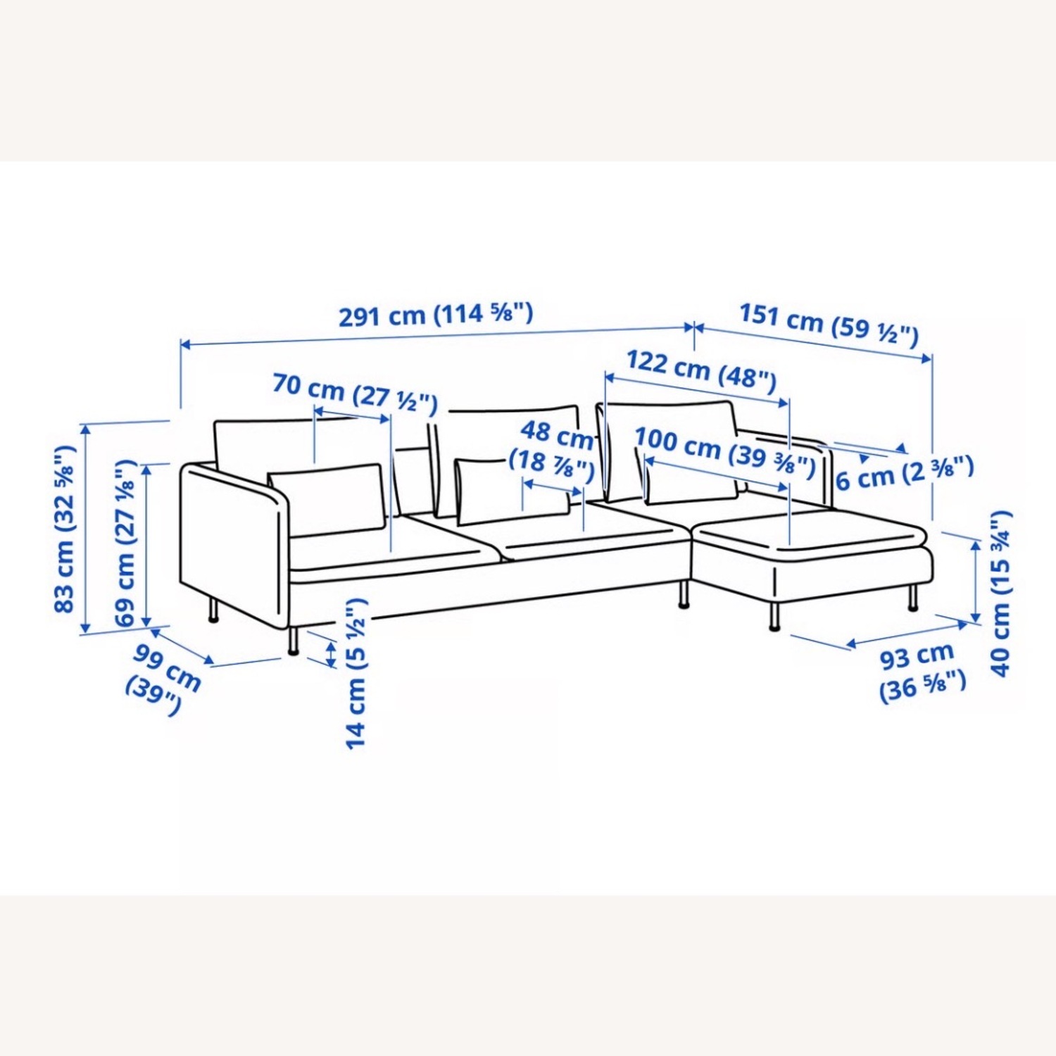 IKEA Soderhamn Sectional with Chaise - image-3
