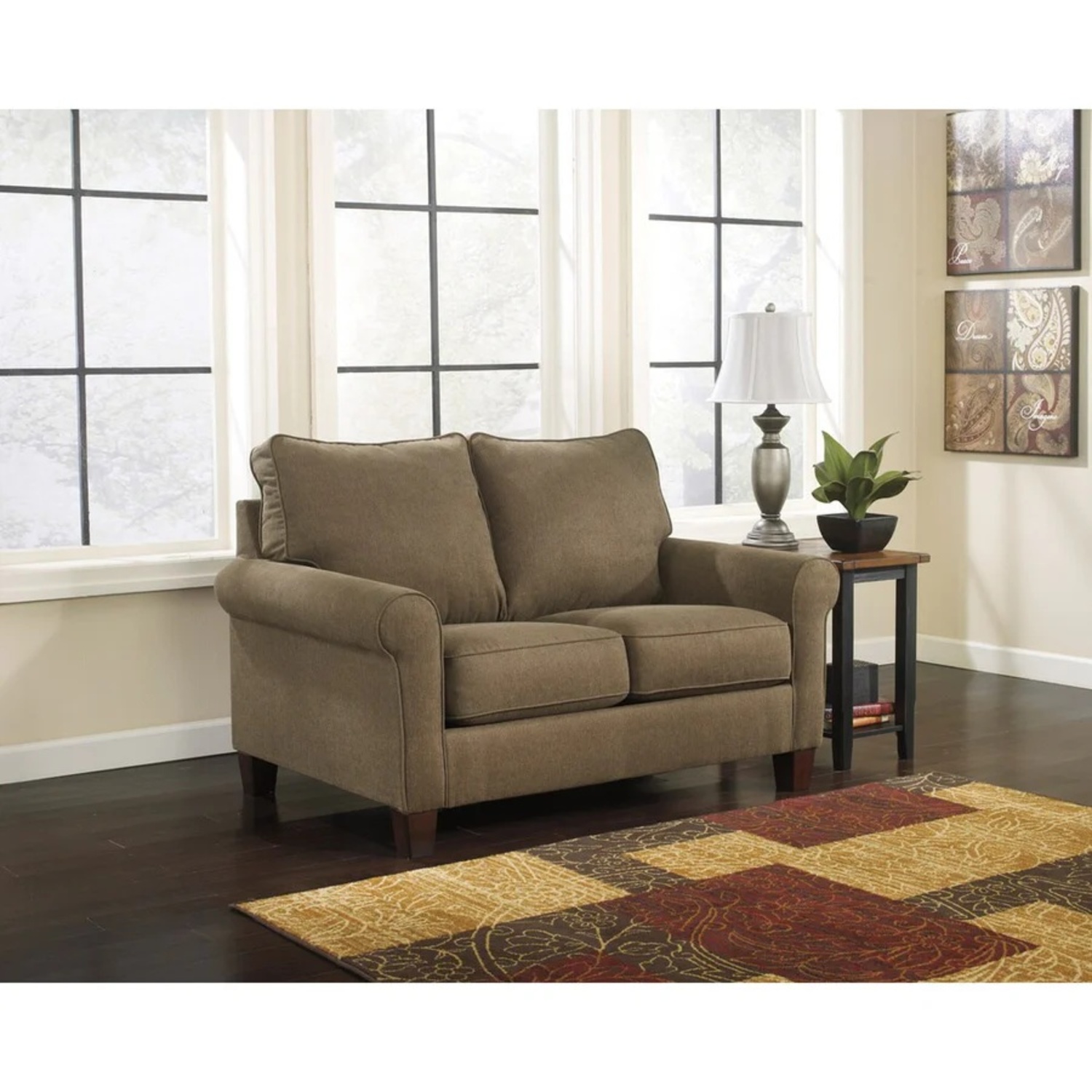 Ashley Furniture Green Pullout Sofa Bed - image-0