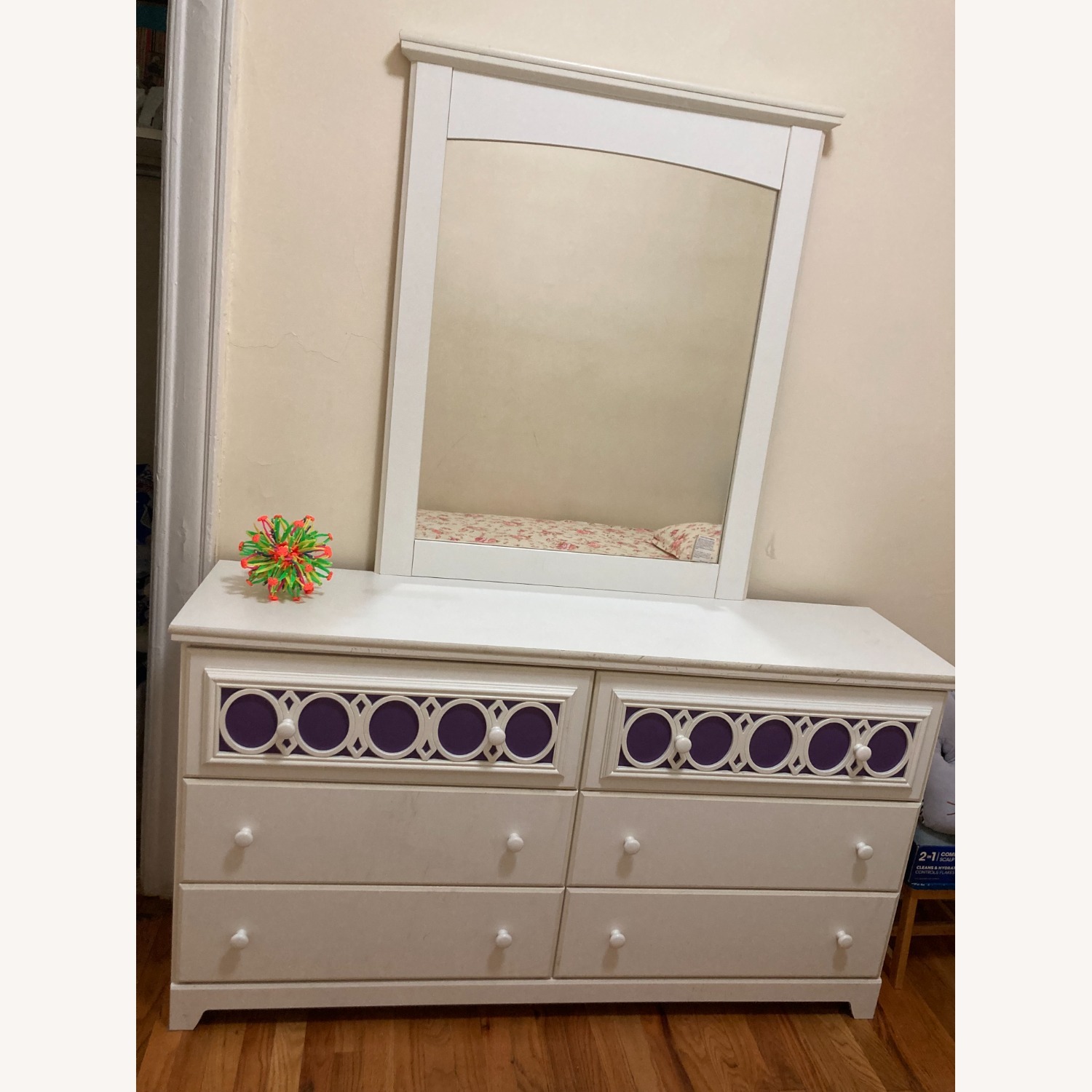 White Dresser with Mirror - image-1